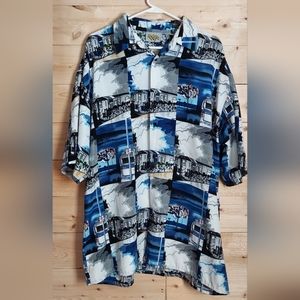 Vintage Graphic Blue Shirt